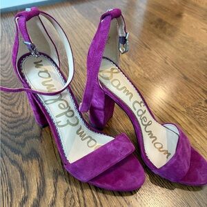 Sam Edelman Purple High-Heeled Sandals with Platform